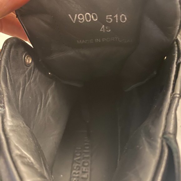 Versace Collection Black patent leather harness high top - Picture 5 of 5